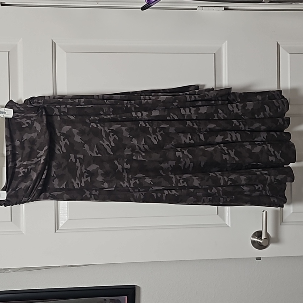 ✨️Fun Lapis Camo Maxi Skirt with Waist Ties